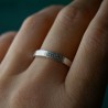 3mm Lichen Ring in Recycled 925 Sterling Silver for Women and Men