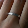3mm Lichen Ring in Recycled 925 Sterling Silver for Women and Men