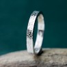 3 mm Flechtenring aus recyceltem 925er Sterlingsilber für Damen und Herren