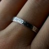 Bague 3 mm Lichen patiné en argent 925 recyclé pour femme et pour homme