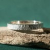 Bague 3 mm Bruine en argent 925 recyclé pour femme et pour homme