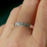 Bague empilable sablée en argent 925 recyclé pour femme et pour hom...