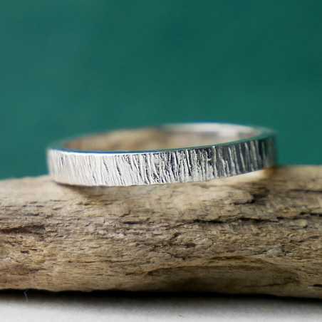 Bague 3 mm Bruine en argent 925 recyclé pour femme et pour homme