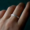 Bague 3 mm Bruine en argent 925 recyclé pour femme et pour homme