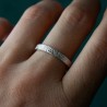 Bague 3 mm Bruine en argent 925 recyclé pour femme et pour homme