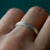 Bague 3 mm Bruine en argent 925 recyclé pour femme et pour homme