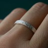 Bague 3 mm Bruine en argent 925 recyclé pour femme et pour homme