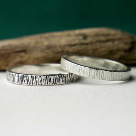 Bague 3 mm Bruine en argent 925 recyclé pour femme et pour homme