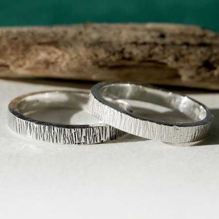 Bague 3 mm Bruine en argent 925 recyclé pour femme et pour homme