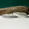 Bague 3 mm Bruine patinée en argent 925 recyclé pour femme et pour homme