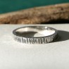 Bague 3 mm Bruine patinée en argent 925 recyclé pour femme et pour homme