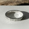 Bague 3 mm Bruine patinée en argent 925 recyclé pour femme et pour homme