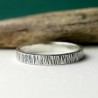 Bague 3 mm Bruine patinée en argent 925 recyclé pour femme et pour homme