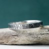 Bague 3 mm Bruine patinée en argent 925 recyclé pour femme et pour homme