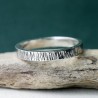 Stapelbarer Sandgestrahlt Ring aus recyceltem 925er Silber für Dame...