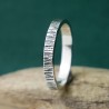 Bague 3 mm Bruine patinée en argent 925 recyclé pour femme et pour homme