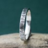 Stapelbarer Sandgestrahlt Ring aus recyceltem 925er Silber für Dame...
