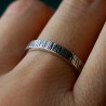 3 mm Nieselregenring aus patinierter recyceltem 925er Sterlingsilber für Damen und Herren