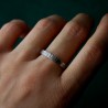 Bague 3 mm Bruine patinée en argent 925 recyclé pour femme et pour homme