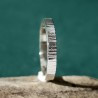 Bague 3 mm striée "Ondée" en argent 925 recyclé pour femme et pour homme