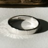 Bague 3 mm striée "Ondée" en argent 925 recyclé pour femme et pour homme