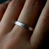 Bague empilable sablée en argent 925 recyclé pour femme et pour hom...