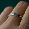 3mm shower rain Ring in Recycled 925 patinated Sterling Silver for Women and Men