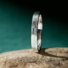 3 mm breiter „Sea Spray“-Ring aus recyceltem 925er Sterlingsilber für Damen und Herren