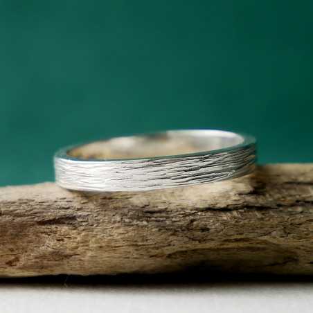 3 mm breiter „Sea Spray“-Ring aus recyceltem 925er Sterlingsilber für Damen und Herren