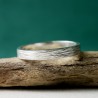 3 mm breiter „Sea Spray“-Ring aus recyceltem 925er Sterlingsilber für Damen und Herren