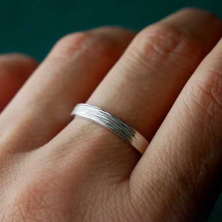 Bague 3 mm embruns en argent 925 recyclé pour femme et pour homme
