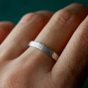 3 mm breiter „Sea Spray“-Ring aus recyceltem 925er Sterlingsilber für Damen und Herren