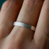 Bague 3 mm embruns en argent 925 recyclé pour femme et pour homme