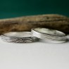 Bague 3 mm embruns en argent 925 patiné recyclé pour femme et pour homme