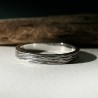 Bague 3 mm embruns en argent 925 patiné recyclé pour femme et pour homme