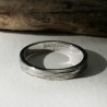 Bague 3 mm embruns en argent 925 patiné recyclé pour femme et pour homme