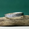 Bague empilable sablée en argent 925 recyclé pour femme et pour hom...