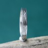 Bague 3 mm embruns en argent 925 patiné recyclé pour femme et pour homme