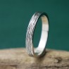 Bague 3 mm embruns en argent 925 patiné recyclé pour femme et pour homme