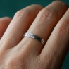 Bague 3 mm embruns en argent 925 patiné recyclé pour femme et pour homme