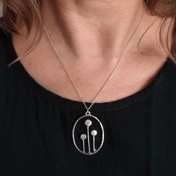 Winter Garden reversible Sterling silver necklace Winter Garden Des...