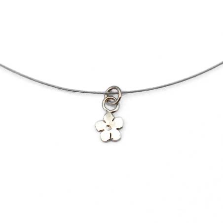 minimalist necklace flower silver 925 made in France Desiree Schmidt Paris Prunus 27,00 €