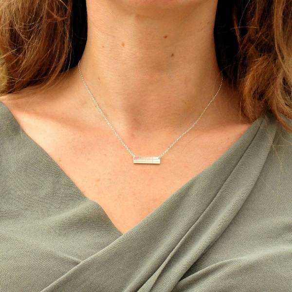 Rectangular sterling silver Kilt necklace Desiree Schmidt Paris Kilt 47,00 €