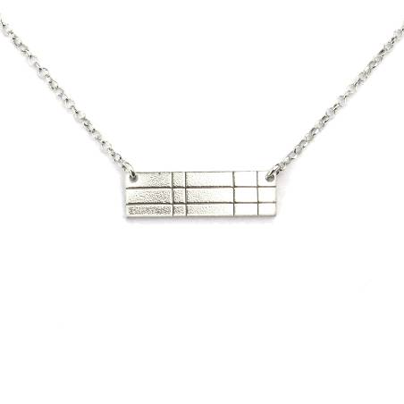Rectangular sterling silver Kilt necklace Desiree Schmidt Paris Kilt 47,00 €
