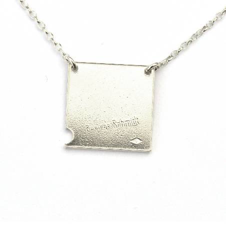 Sterling Silber viereckige Halskette Desiree Schmidt Paris Bulle 57,00 €