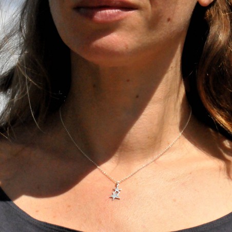 Small star pendant on sterling silver adjustable chain Desiree Schmidt Paris Sati 37,00 €