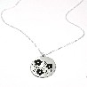 Pendentif tendance sakura noir sur chaine argent 925 made in France Desiree Schmidt Paris Fleurs de Cerisier