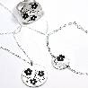Bijoux pour femme argent 925 fleurs noires fabriqué en France Desiree Schmidt Paris Fleurs de Cerisier