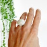 Großer verstellbarer Litchi Ring aus 925 Silber Litchi 85,00&nbsp;€