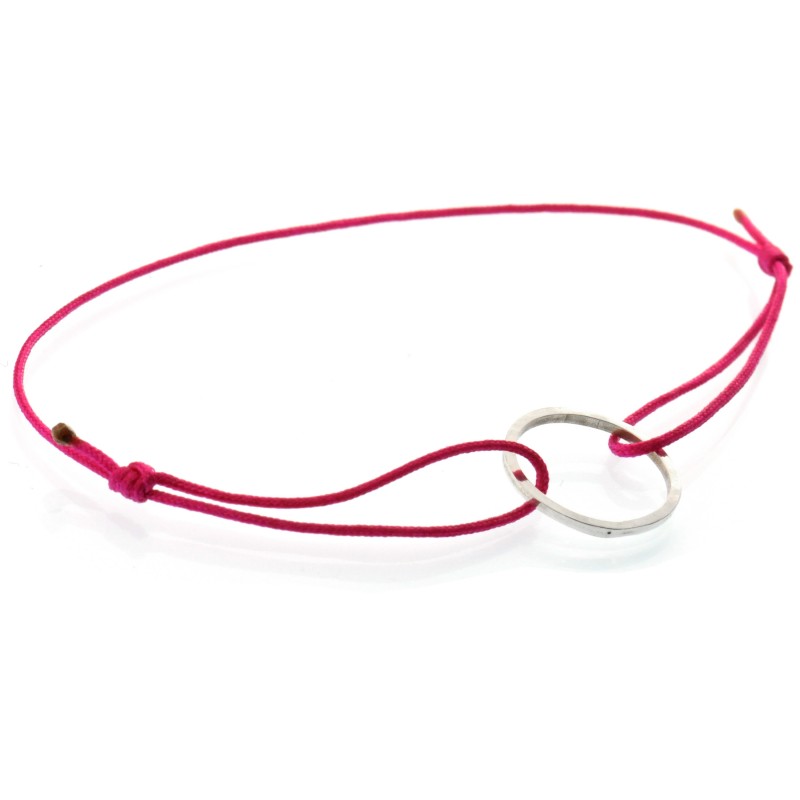 Petit bracelet en argent massif et nylon fushia Basic 19,00 € Petit bracelet en argent massif et nylon fushia Basic 19,00 €